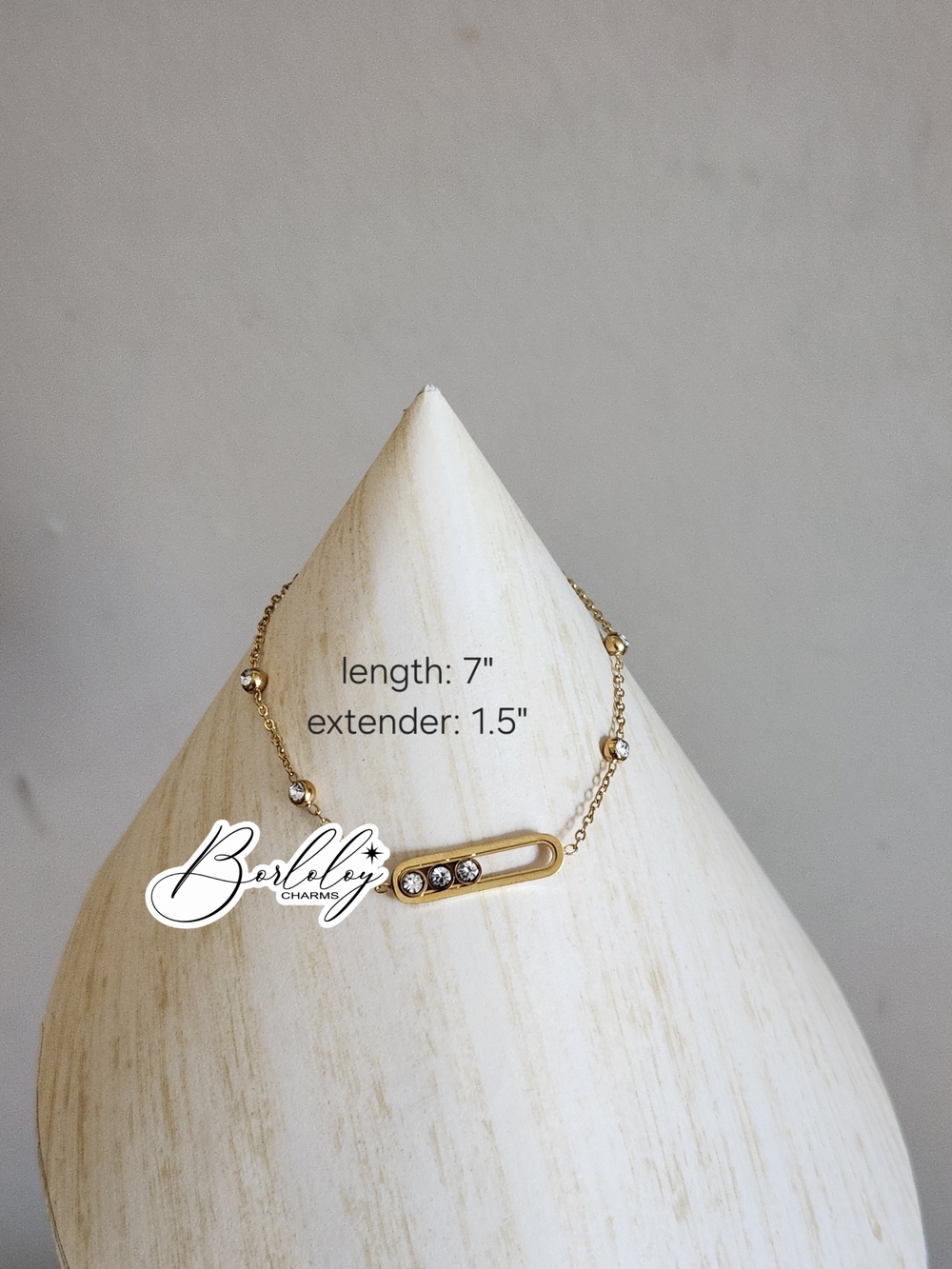 Stainless Steel Gold Plated Connector Chain Dainty Bracelet